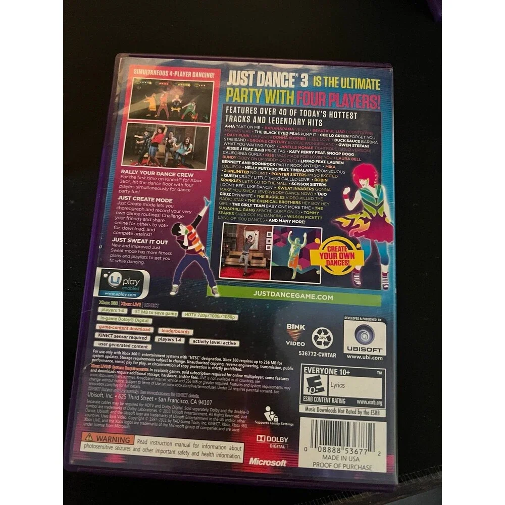 Just Dance 3 Factory Sealed Xbox 360